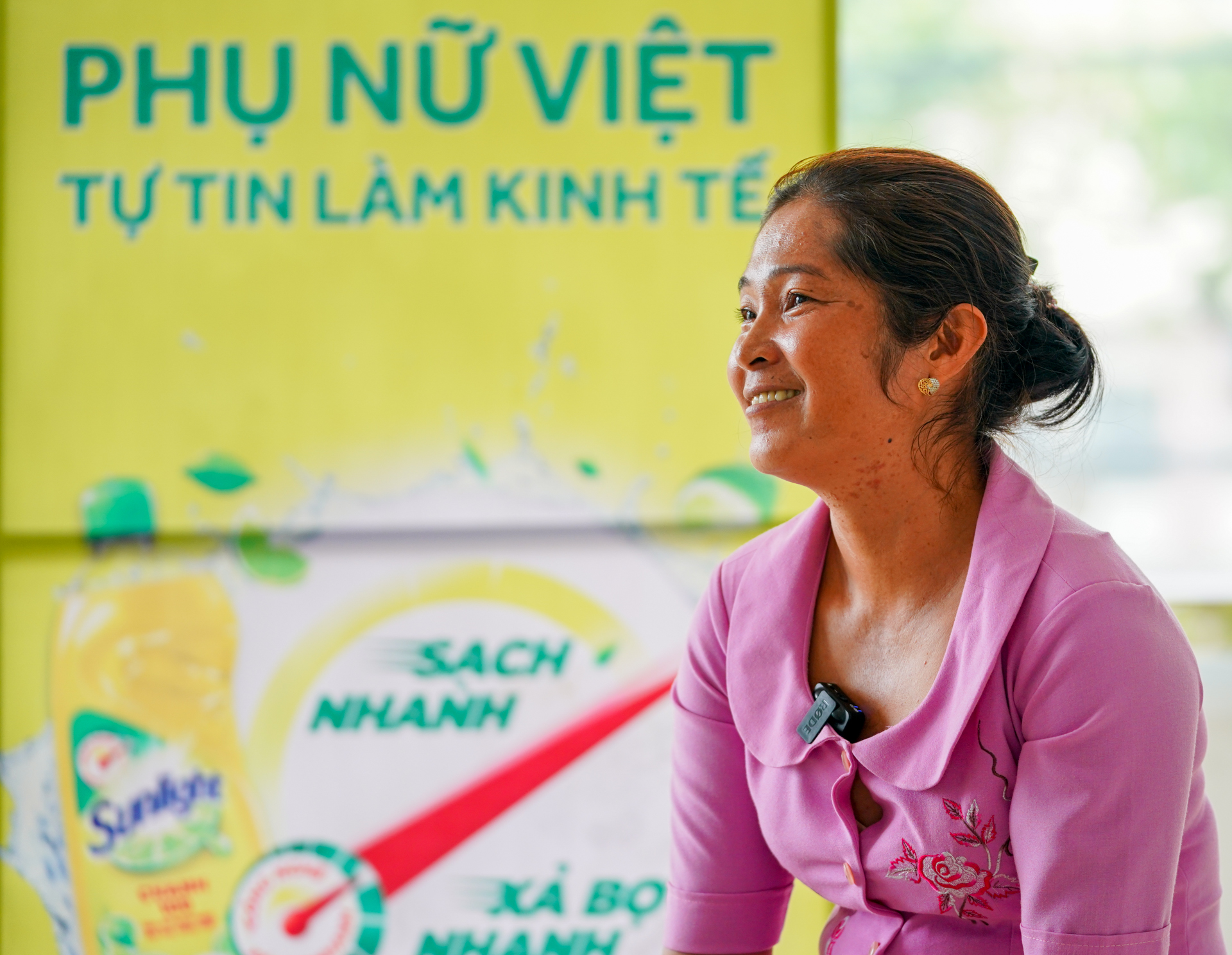 A bright smile from Ms. Nguyen Thi Chau Trinh of Vinh Long, a participant in Sunlight’s business start-up training program in partnership with the Vietnam Women’s Union.
